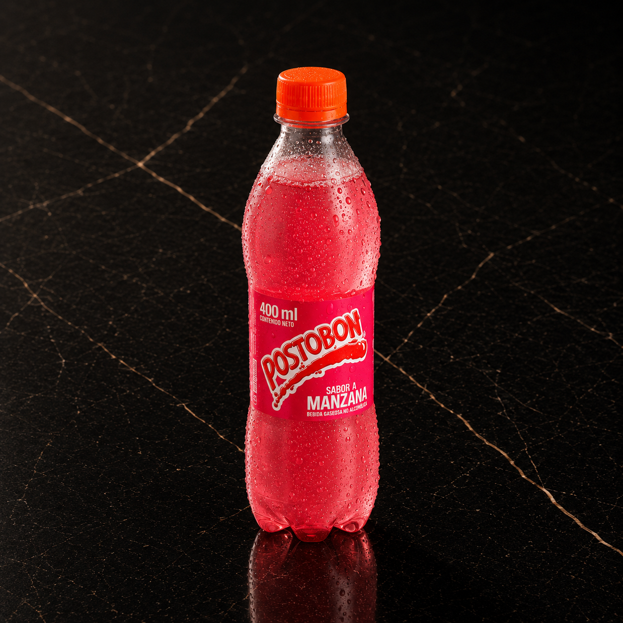 Gaseosa sabor manzana 400 ml fría para acompañar las Papotas