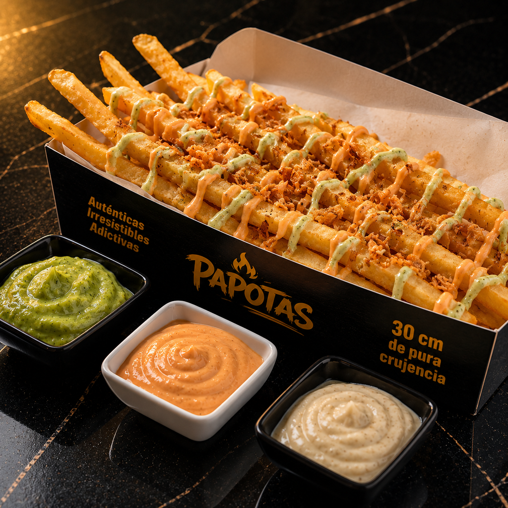 Papotas Original, papas fritas gigantes crujientes con sabor tradicional