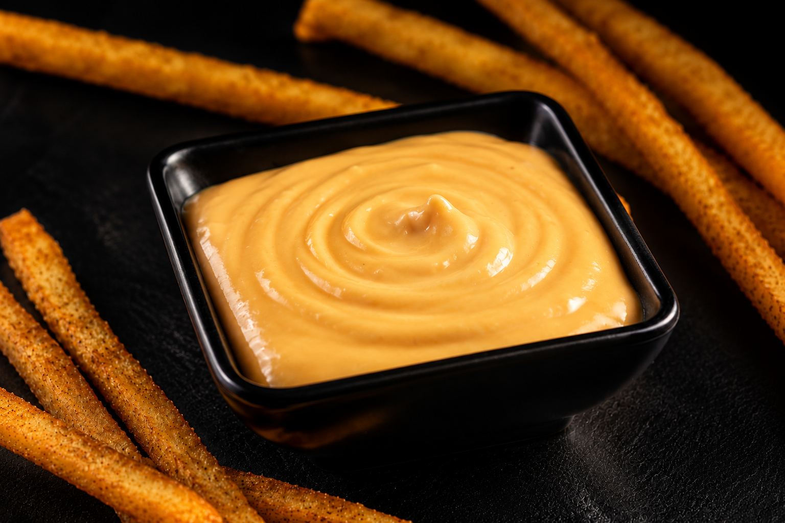 Salsa La Secreta Papotas cremosa con toque ahumado para papas fritas gigantes